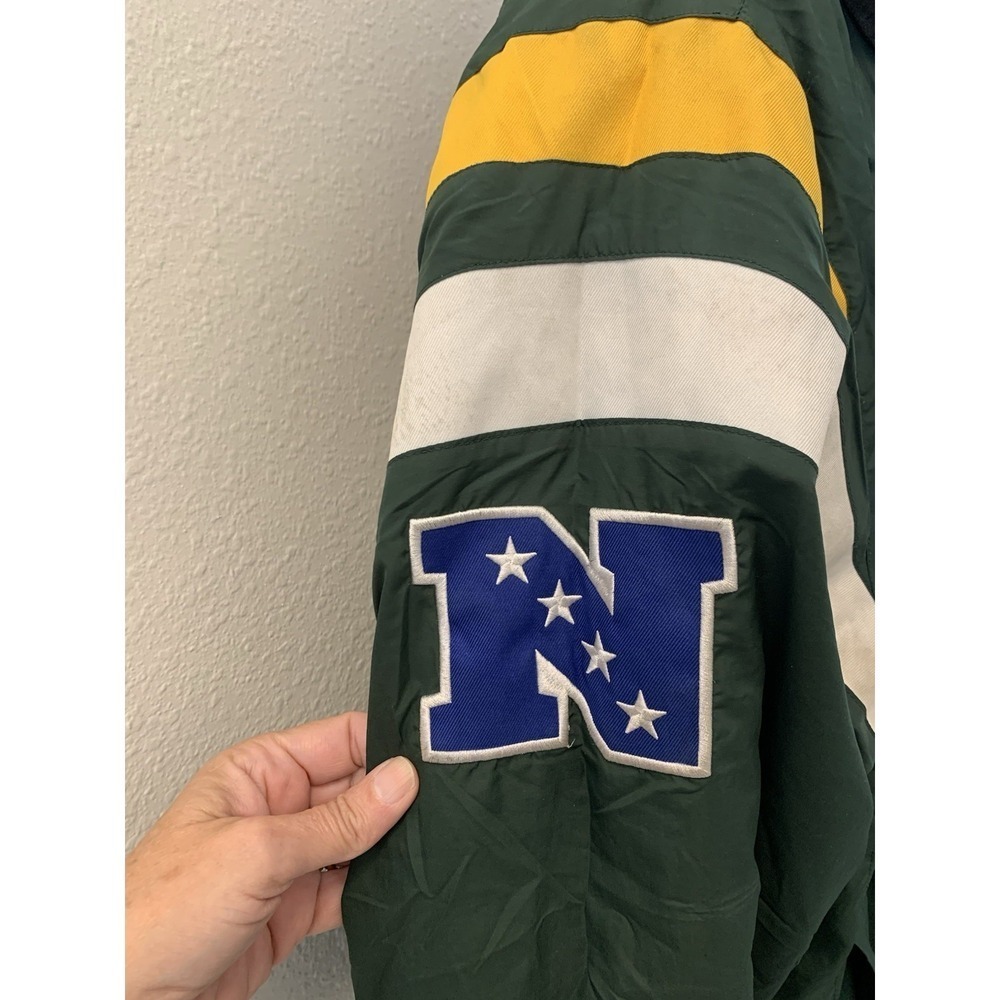 VTG Nike Green Bay Packers Varsity Jacket Men's Large NFL Reversible Size XL - Picture 10 of 13
